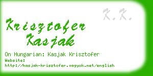 krisztofer kasjak business card